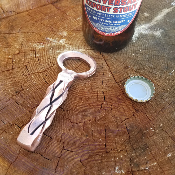 Handcrafted Forged Solid Copper Pineapple Twist Bottle Opener – MOUNTAIN  ELEMENT
